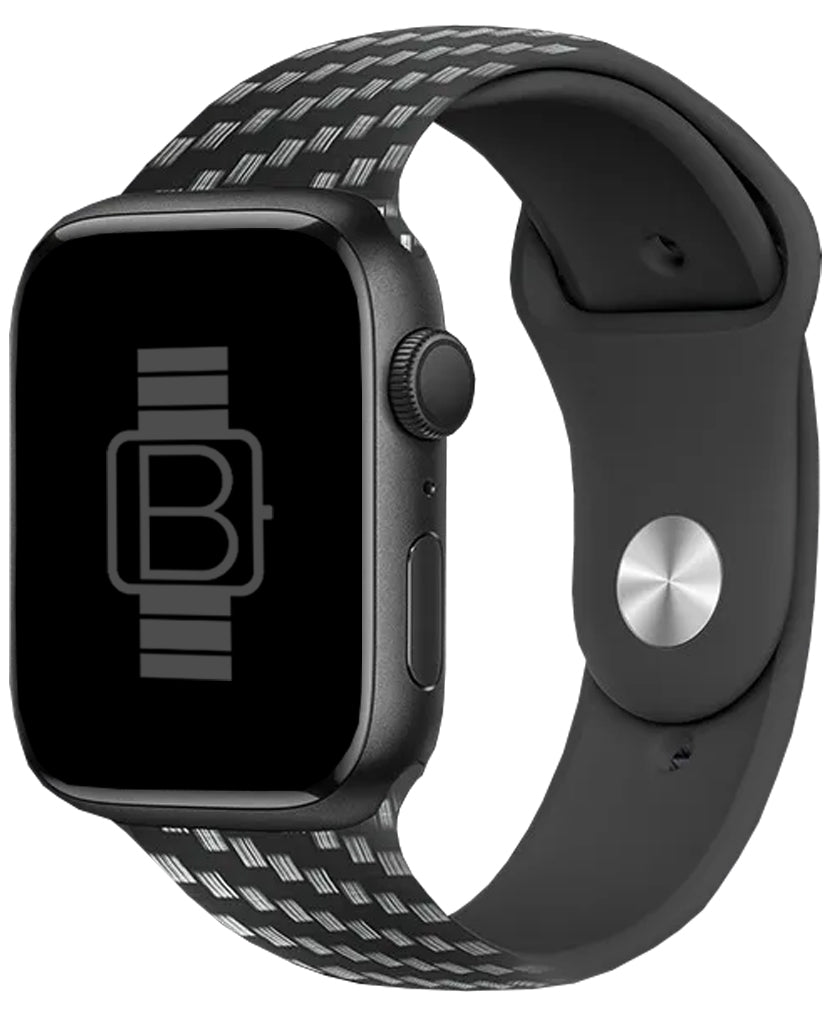 Silicone Sport Band for Apple Watch Carbon Fibre – Bakers Bands