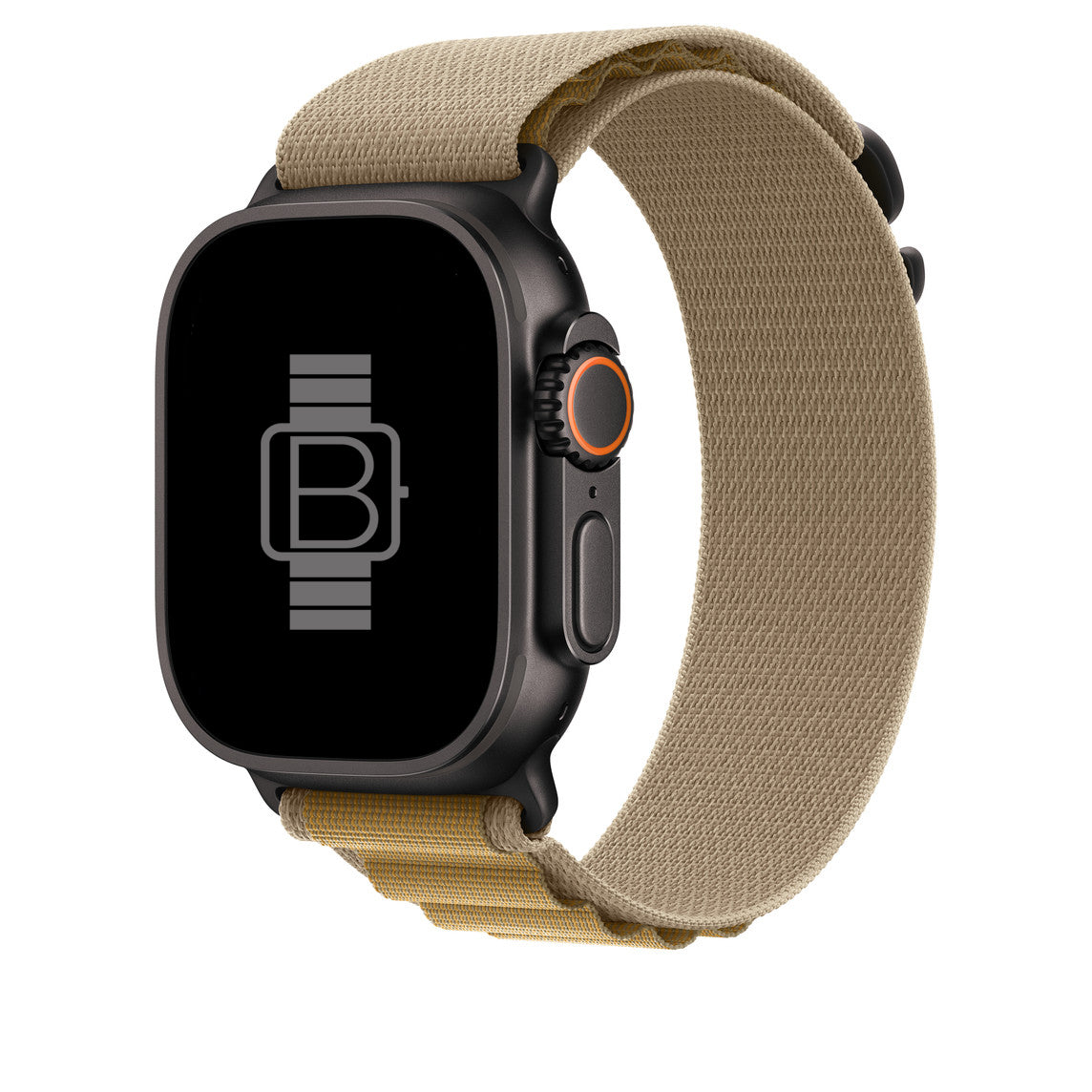 Alpine Loop Band (High Quality) for Apple Watch Tan with Black