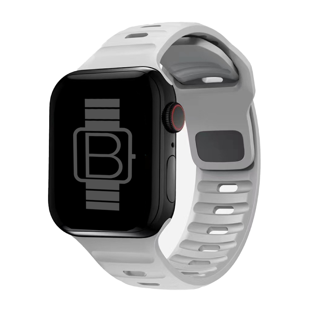 Explorer Style Silicone Band High Quality For Apple Watch Light Grey