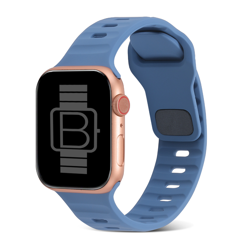 Explorer Style Silicone Band High Quality For Apple Watch Linen Blue