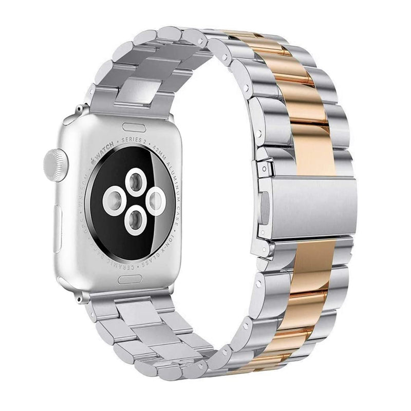 Stainless Steel Band (For Apple Watch) Silver Rose Gold – Bakers