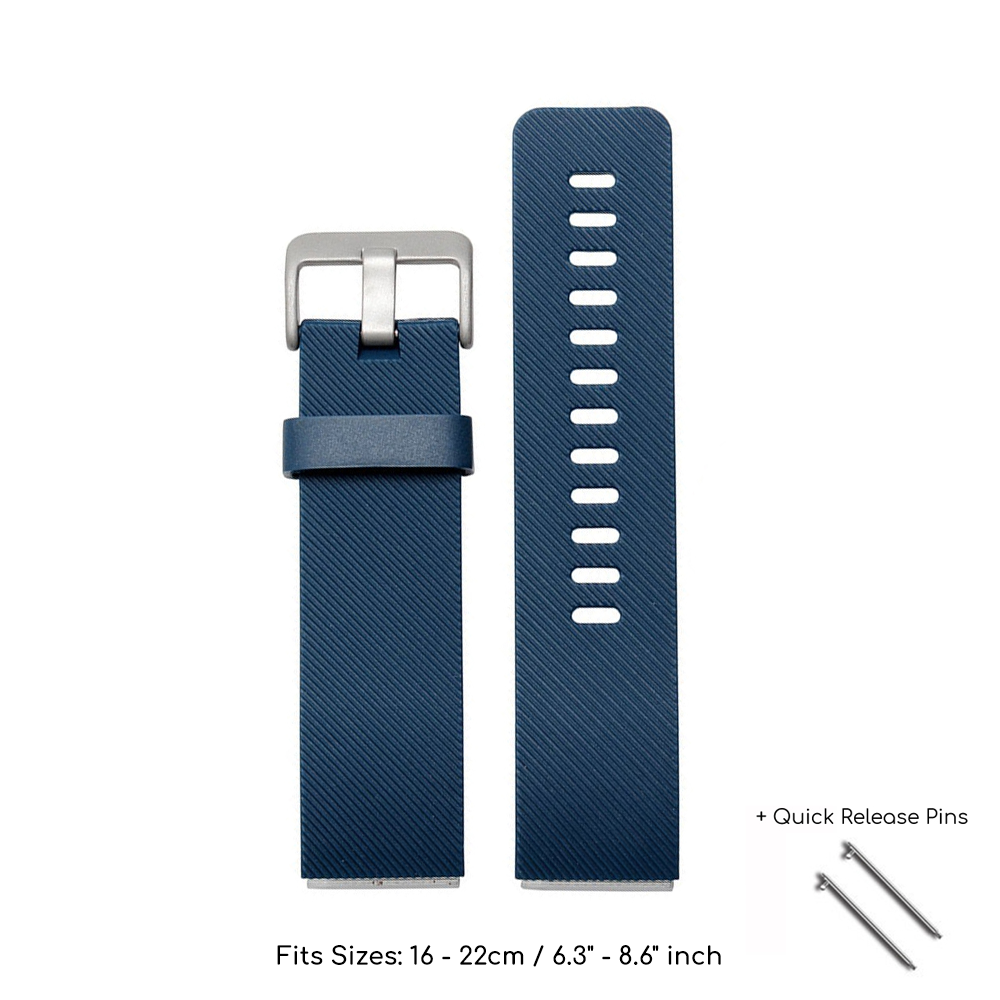 Silicone Sport Strap For Fitbit Blaze Dark Blue