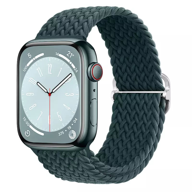 Braided Solo Loop Band High Quality Nylon For Apple Watch Rainforest