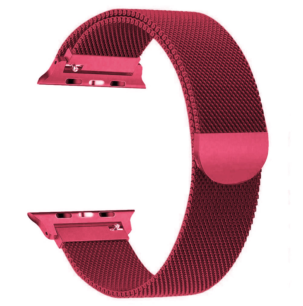 Magnetic Milanese Loop Band (For Apple Watch) Red (Series Colour