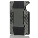 Slim Wallet (RFID Blocking) Metal Carbon Fibre - C/W Money Strap