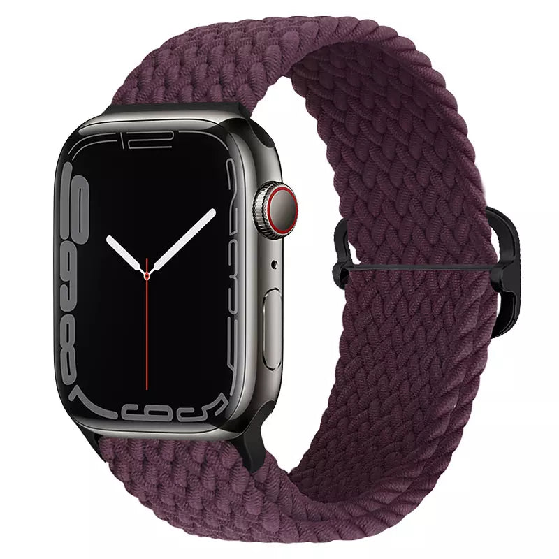 Braided Solo Loop Band High Quality Nylon For Apple Watch Wine