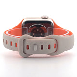Slim Silicone Sport Band (For Apple Watch) Starlight & Orange