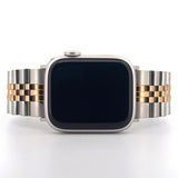 Jubilee Stainless Steel Band (For Apple Watch) Silver & Rose Gold