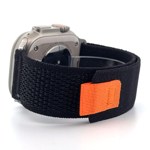 Trail Loop Nylon Band (For Apple Watch) Black & Orange
