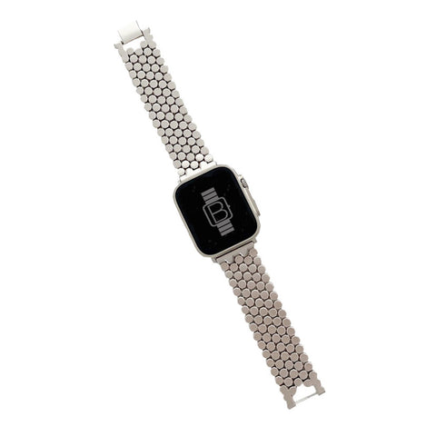 Honeycomb Slim Stainless Steel Band (For Apple Watch) Starlight