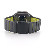 Hybrid Magnetic Titanium & Silicone Fusion Band (For Apple Watch) - Black Titanium & Green