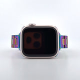 Slim Stainless Steel Band (For Apple Watch) Rainbow Oil Slick