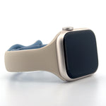 Slim Silicone Sport Band (For Apple Watch) Antique White & Mist Blue