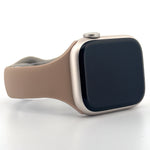 Slim Silicone Sport Band (For Apple Watch) Milk Tea & Rock White