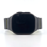 Hybrid Magnetic Titanium & Silicone Fusion Band (For Apple Watch) - Black Titanium & Green