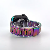 Slim Stainless Steel Band (For Apple Watch) Rainbow Oil Slick