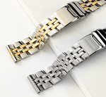 Stainless Steel Band (For Breitling Chronomat, Navitimer, Crosswind, Colt) Silver & Gold