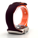 Slim Silicone Sport Band (For Apple Watch) Berry Purple & Orange
