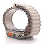 Ocean Style Nylon Band (High Quality For Apple Watch) White/Light Grey
