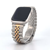 Jubilee Stainless Steel Band (For Apple Watch) Silver & Rose Gold