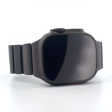 Hybrid Magnetic Titanium & Silicone Fusion Band (For Apple Watch) - Black Titanium & Black