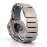 Hybrid Magnetic Titanium & Silicone Fusion Band (For Apple Watch) - Titanium & Black