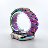 Slim Stainless Steel Band (For Apple Watch) Rainbow Oil Slick