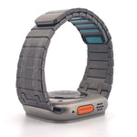 Magnetic Linked Bracelet Stainless Steel Band (For Apple Watch) Titanium Grey