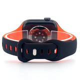 Slim Silicone Sport Band (For Apple Watch) Black & Orange