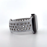 Silicone Nike Style Sport Band (For Apple Watch) Veiled Grey