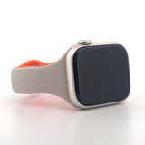 Slim Silicone Sport Band (For Apple Watch) Starlight & Orange