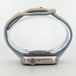 Slim Silicone Sport Band (For Apple Watch) Antique White & Mist Blue