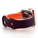 Slim Silicone Sport Band (For Apple Watch) Berry Purple & Orange