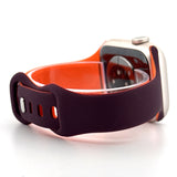 Slim Silicone Sport Band (For Apple Watch) Berry Purple & Orange
