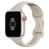 Slim Silicone Sport Band (For Apple Watch) Antique White