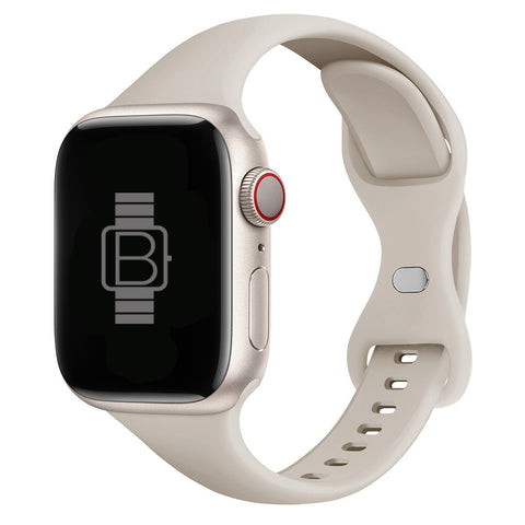 Slim Silicone Sport Band (For Apple Watch) Antique White
