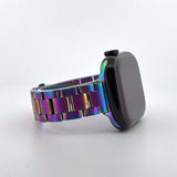 Slim Stainless Steel Band (For Apple Watch) Rainbow Oil Slick