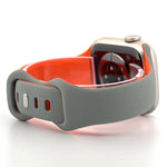 Slim Silicone Sport Band (For Apple Watch) Light Grey & Orange