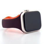 Slim Silicone Sport Band (For Apple Watch) Berry Purple & Orange