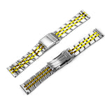 Stainless Steel Band (For Breitling Chronomat, Navitimer, Crosswind, Colt) Silver & Gold