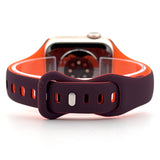 Slim Silicone Sport Band (For Apple Watch) Berry Purple & Orange