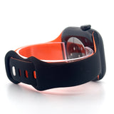 Slim Silicone Sport Band (For Apple Watch) Black & Orange