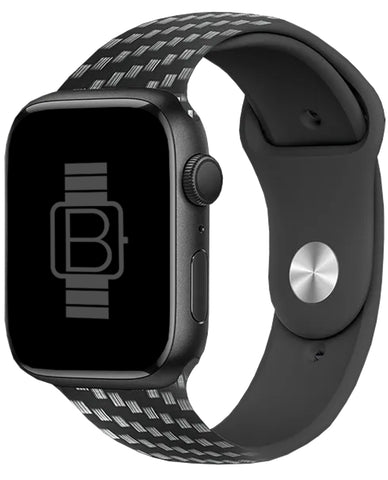 Silicone Sport Band (For Apple Watch) Carbon Fibre