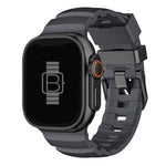 Rugged Silicone Band (For Apple Watch Ultra) Charcoal Black