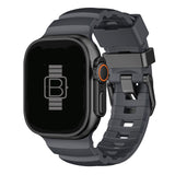 Rugged Silicone Band (For Apple Watch Ultra) Charcoal Black