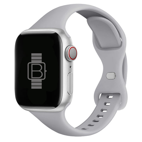 Slim Silicone Sport Band (For Apple Watch) Cloudy Grey