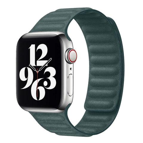 Magnetic Micro-Twill Link Band (For Apple Watch) Dark Green