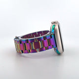 Slim Stainless Steel Band (For Apple Watch) Rainbow Oil Slick