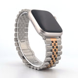 Jubilee Stainless Steel Band (For Apple Watch) Silver & Rose Gold