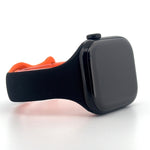 Slim Silicone Sport Band (For Apple Watch) Black & Orange